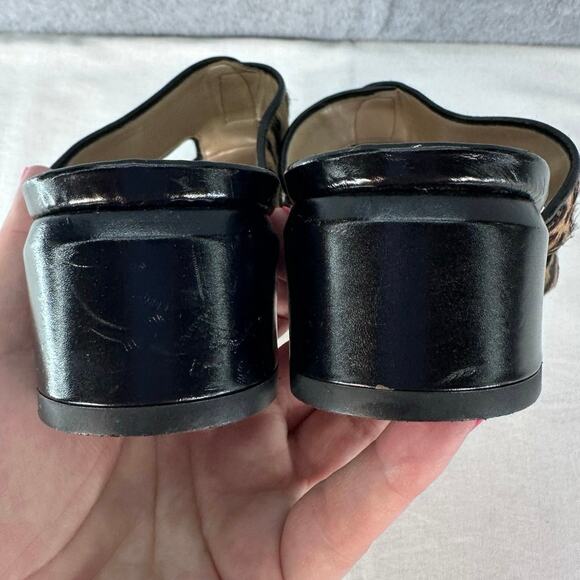 Sesto Meucci Women's sz 9 Animal Print Slip On Slides Sandals Old Money Classic - Picture 9 of 11